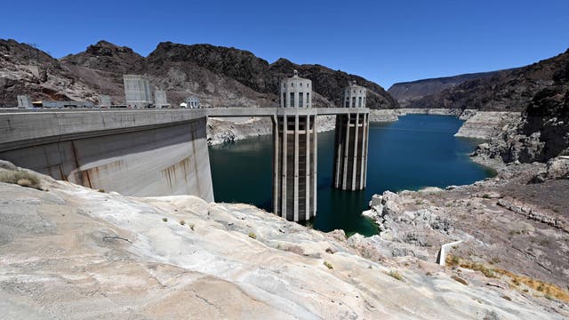 Der vom Hoover-Staudamm gebildete Lake Mead ist auf historischem Tiefststand