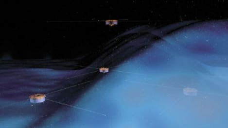 Cluster-Sonden erforschen das Magnetfeld der Erde und der Sonne