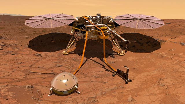 InSight auf Mars (Künstlerische Darstellung)