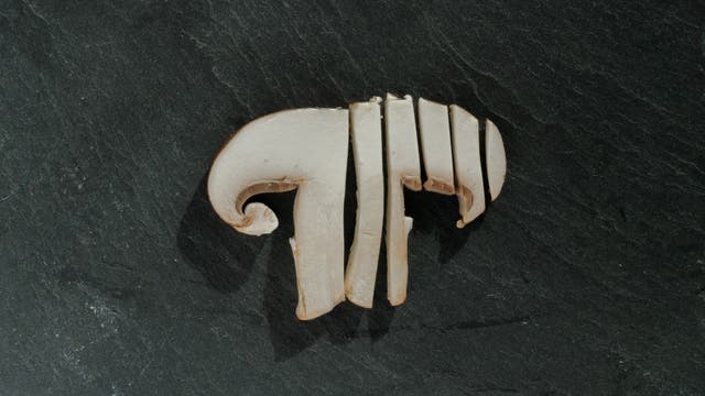 Champignon in Streifen