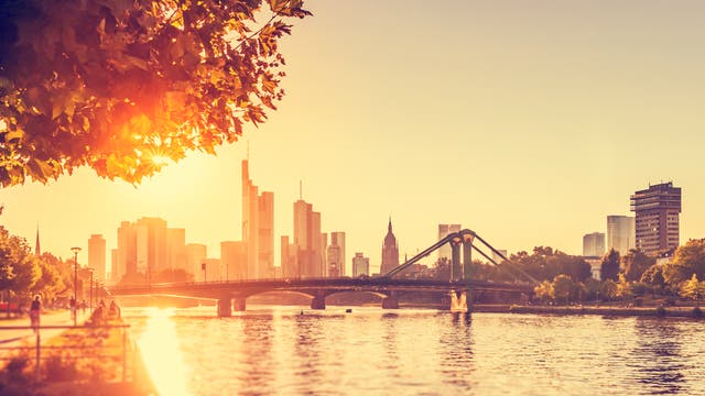 Heißer Tag in Frankfurt am Main